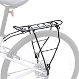 GRELiving Fahrradgepäckträger Einstellbare Gepäckträger Touring Gepäckträger Hinten Fahrrad-Gepäckträger passt für 24”-28 “/700c Rennräder Citybike (HYJ508)